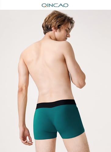 QINCAO Boxer Shorts Mens 6 Pack, No Itchy Labels, Cotton Underwear Retro Trunks, Underwear Gift Set