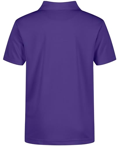 Image of Nautica Boys' School Uniform Short Sleeve Polo Shirt, Button Closure, Moisture Wicking Performance Material
