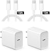 Cargador iPhone 17 16 15 Carga Rápida 10FT - Bloque Cargador USB C 20W | con Cable Tipo C a C Extra Largo de 10FT Compatible con iPhone 17/17 Pro/17 Pro Max/Air/16/16e/15, iPad Pro, iPad Air (Blanco) 2