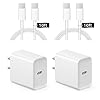 Cargador de carga rápida para iPhone 17, 16, 15, 10 pies – 20 W USB C cargador bloque con cable tipo C compatible con iPhone 17/17 Pro/17 Pro Max/Air/16/16e/15, iPad Pro, Air M3/M2/5/4, 11th/10th