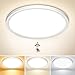Produktbild NIBSHOOM LED Deckenlampe mit Bewegungsmelder, 3000K/4000K/6500K 18W IP44 Wasserdicht Deckenleuchte Innen für Flur Bad Treppe Balkon Garage