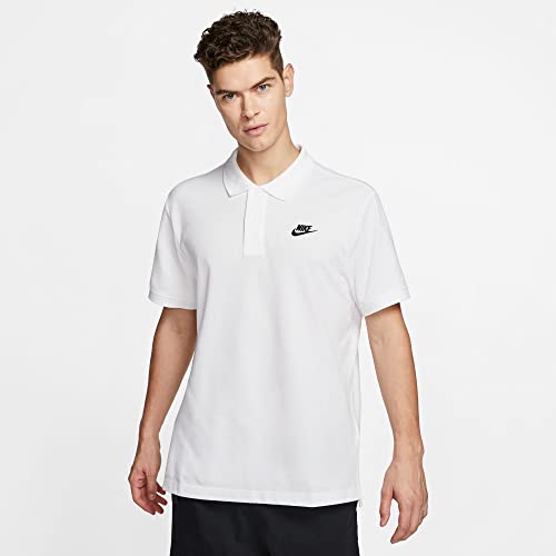 Nike Herren M NSW Ce Matchup Pq Poloshirt, Weiß/Schwarz, L EU