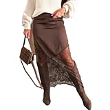 Characteristic: Lace maxi skirt,lace patchwork,high waist, A-Line,boho style,sexy, elegant ,floral embroidered.