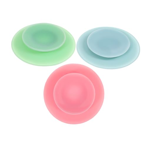 SHOWERORO 3個シリコン製吸盤付きプレート 滑り止め 食器 ベビー 幼児用 ボウル付き 食卓 設計