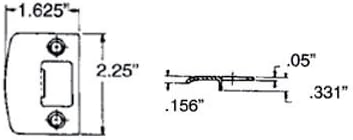 Baldwin 5510.FSTR 1.625" x 2.25" Full Lip Strike Plate, Satin Black