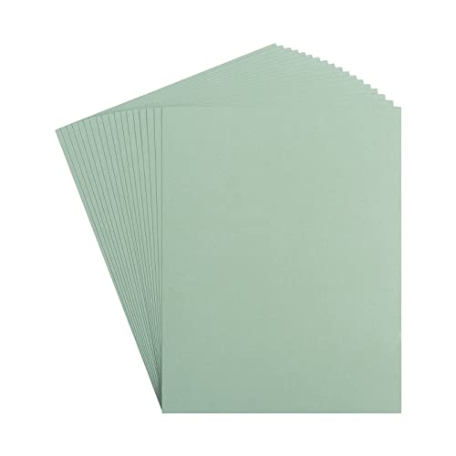Wishop 20 Sheets Colored Thick Paper Cardstock Blank for DIY Crafts Cards Making, Invitations, Scrapbook Supplies (Sage Green, 8.5 x 11 inches)