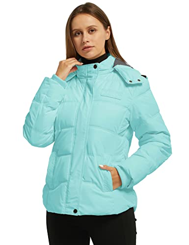Wantdo Women's Hooded Warm Winter Coat Quilted Thicken Puffer Jacket with Removable Hood