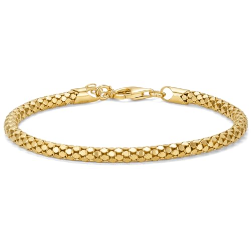 Bracelet argent 925 fait main en Italie avec plaquage or 18K précieux