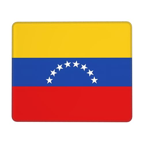 Tapis de souris de jeu drapeau du Venezuela, lavable, antidérapant, en caoutchouc épais, pour le bureau, la maison, 17,8 x 21,8 cm