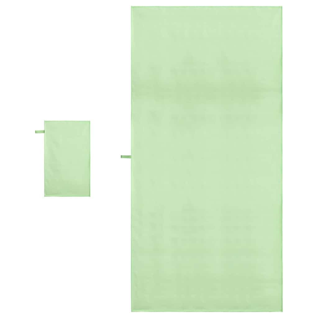 Set di 2 asciugamani sportivi in microfibra, facili da piegare, 50 x 30 cm e 200 x 100 cm, ad asciugatura rapida, per fitness, sauna, viaggi e spiaggia