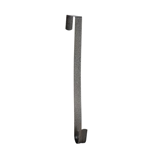 Sattiyrch 15" Wreath Hanger for Front Door,Sturdy Steel Wreath Door Hanger,Over The Door Hanger Hook (Textured Bronze,1)