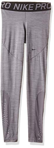 Nike Women's Pro Tight (Gunsmoke/Heather/Black/Black, Large)