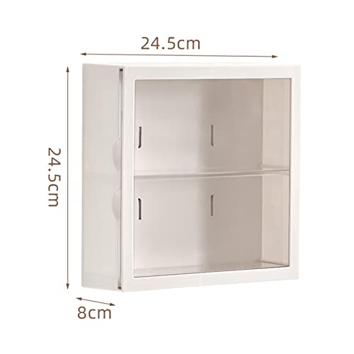 Vitrine de comptoir blanche avec cabinet de rangement mural à deux niveaux pour vos figurines - 4
