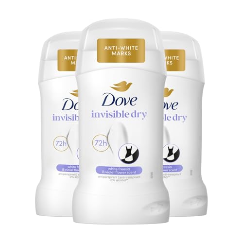 Dove Advanced Care Anti-Perspirant Cream Invisible Dry Pack of 3 Deodorant for Women with Pro-Ceramide Technology for 72 Hours of Protection Against Sweat 50 ml