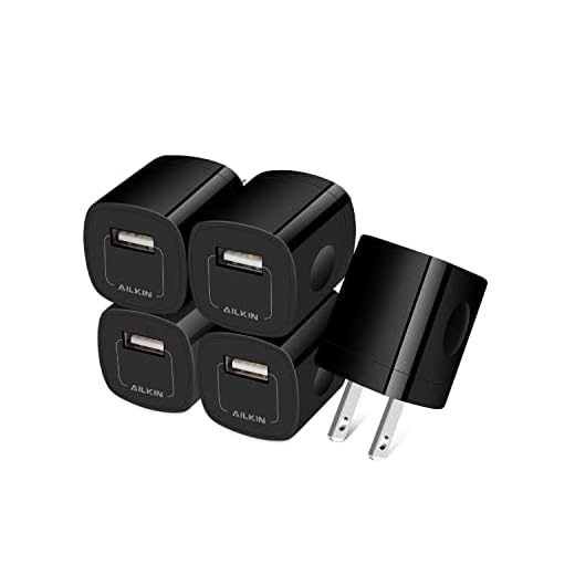 [5Pack/1Port] USB AC Charger Adapter, Wall Plug Fast Charging Outlet Power Box Cube for iPhone 15 14 13 12 11 Pro Max/Mini SE XR, iPad, Samsung S22 S21 S20 S10 S9 Android Phones Multiple Brick Block