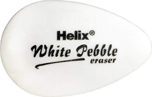 Helix White Pebble 25001 borrador ergonómico para corregir sin romper el papel fino 3