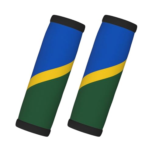 Paquete de 2 fundas para asa de equipaje con diseño de bandera de las Islas Salomón para maletas, asas de mochila