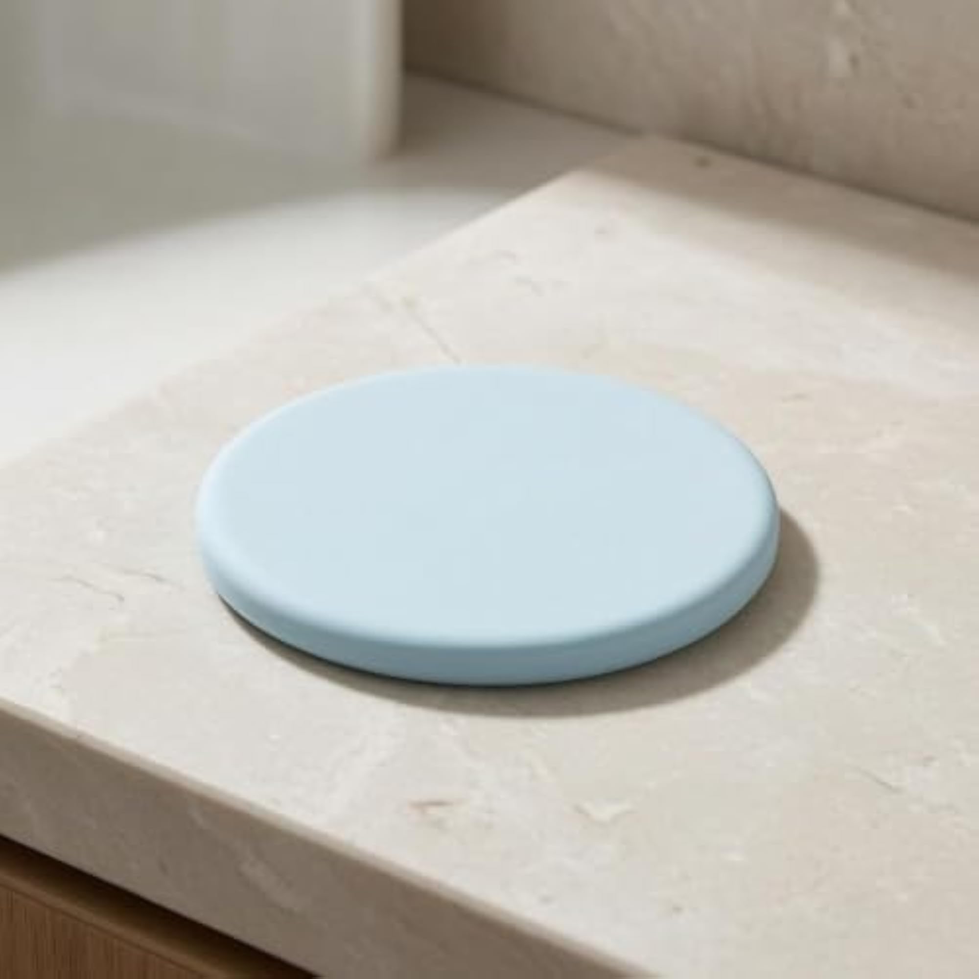 Diatomaceous Earth Absorbent Mat, Round Blue