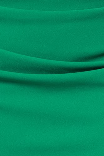 Image of Betsy & Adam Women's Floor-Length, Off-the-One-Shoulder, Miakdo Draped Detail, with Fitted Silhouette, Green, 4