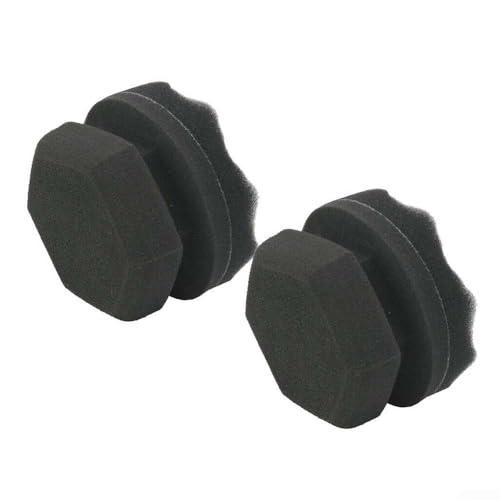 Juego de 2 esponjas aplicadoras de neumáticos para detalles y pulido de automóviles, hechas de espuma de 8 cm