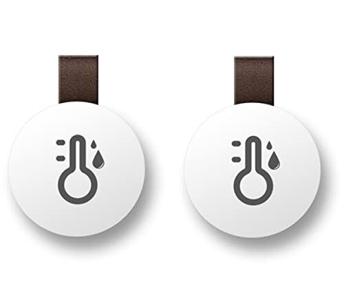 スマート温湿度計 Bluetooth デジタル温湿度計 スマートフォン対応 スマートセンサー データ保存機能対応 コンパクトな丸形(2個)