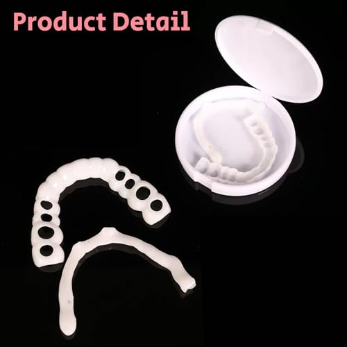 Image of 2 Pairs Temporary Smile Support Adjustable for All Genders, Top and Bottom, Temporarily Adjustable for Men and Women, Regain Confidence