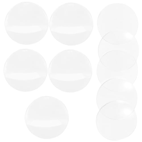 COHEALI 10Pcs Magnifying Lens Double Convex Magnifiers for Reading Durable and Portable Lenses for Crafts Hobbies and Observation