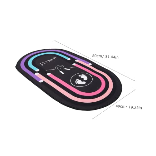 Tapete para entrenamiento con cuerda Jump Rope Training Mat ovalado antideslizante de 31.5x19.3 pulgadas con absorción de impacto miniatura 2