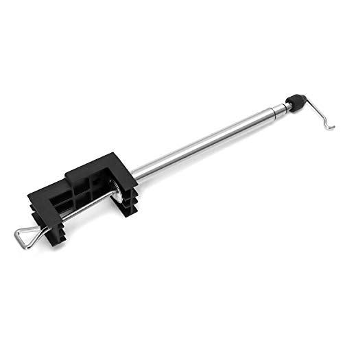 Image of QWORK Rotary Tool Round Grinder Telescopic Hanging Stand Holder with Table Clamp, Flex Shaft Hanger Stand Tool for Household Instustrial Outdoor