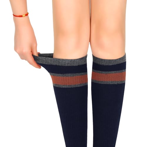 Image of Benefeet Sox Womens Knee High Toe Socks Non Slip Long Toe Socks Unisex Five Finger Socks Knee High Yoga Socks with Grips