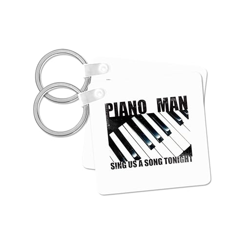 Porte-clés pour piano homme 3dRose 2,25cm | Lot de 2 goodies musicien