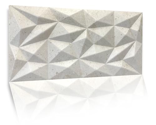 3D Panneaux Polystyrène XPS Styropor – Revêtement Mural et Panneaux de Plafond Modernes Aspect Béton Blanc – Panneaux Muraux Légers et Flexibles 100 cm x 50 cm / 18 m² - 36 Pièces (Béton Blanc 120 03)