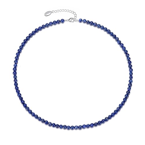 Lapis lazuli Philip Jones : collier de perles en pierres précieuses