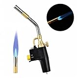 ■ Seguro y duradero: está hecho de latón y está firmemente conectado con el cilindro de propano. El cabezal de la antorcha de propano está equipado con un mango ergonómico y antideslizante, por lo que no se cansa después de largas horas de trabajo. (Certificación CSA)