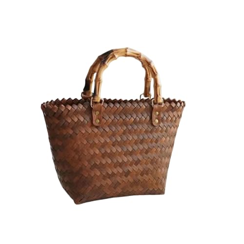 3. Borsa intrecciata estiva: questa borsa tote in paglia è facile da abbinare a qualsiasi outfit. È pratica, bella e versatile. Questa borsa a tracolla offre ampio spazio per chiavi, ombrello e altri oggetti. È una borsa da picnic in paglia. La trama finemente intrecciata e il design in bambù la rendono elegante e spaziosa.