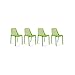 Lot de 4 chaises en Plastique Vert