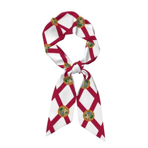 Florida State Flag Neck Scarf Printed Scarves Head Women'S Fashion Satin Scarfs For Bag Hair Handbag Accessories