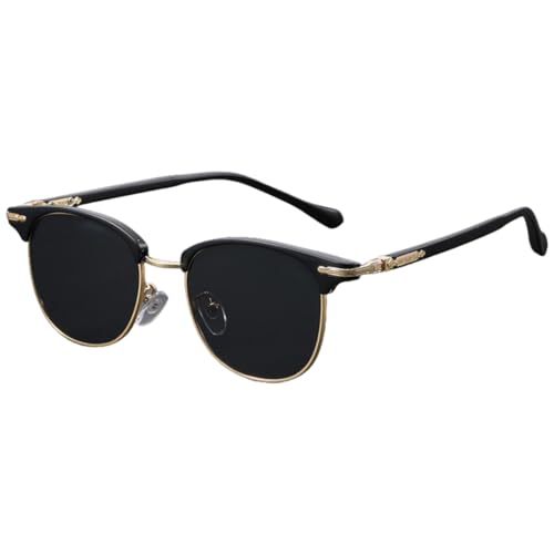 Lunettes de soleil en métal rondes pour éviter les montures lourdes avec un look rétro élégant