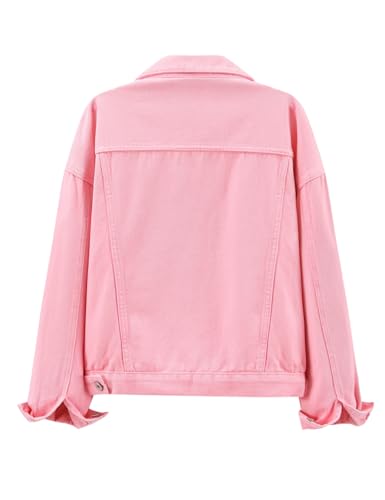 LifeShe Jean Jacket Women Rhinestone Denim Jacket Casual Sparkly Shacket Coats2