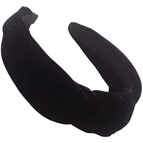 Topkids Pretty Knotted Black Velvet Headband Cover