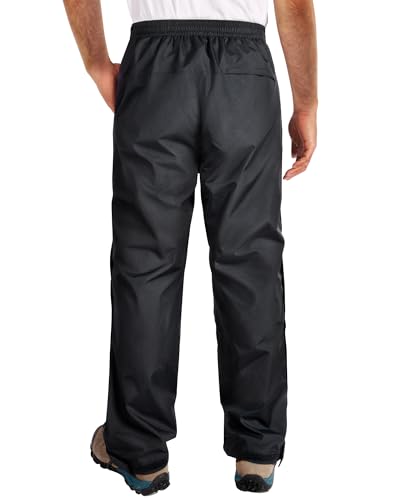 33,000ft Men's Rain Pants Full Zip Waterproof Pants Breathable Rain Over Trousers for Outdoor Hiking Golf Work2