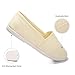 Womens Alpargata Slip On Loafer Flat Shoes Soft Daily Slip-On Casual Arch Support Sneaker Classic Flats Breathable Women's Loafer Canvas Walking Shoes (Beige, US 8)