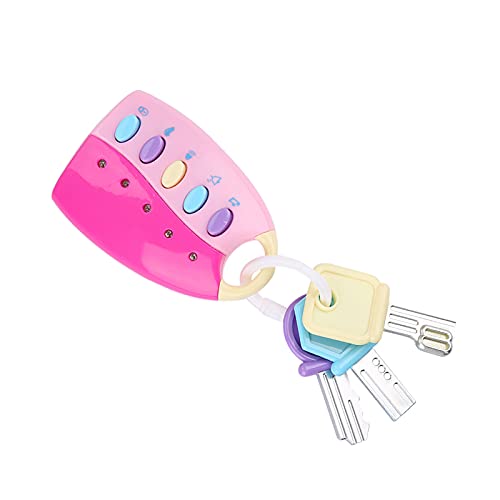 Musical Smart Remote Key Toy Baby Toy Smart Key Remote Car Control Musical Pretend Play For Kids Education Toys (Pink) #TOP2