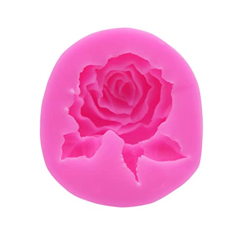 Molde de pastel de flores de silicona en forma de rosa, molde para fondant, de silicona para hornear pasteles, de azúcar para cocina casera