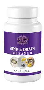 Drain Cleaner Instant Drainage Block Remover Sink Cleaner Removes Clogging Blockages in Wash Basin Septic Tank Pipes Drain Expert Bathroom Steel Wash Basin Cleaner, Pack of 1
