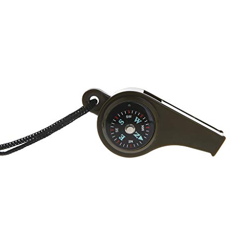 Brújula con termómetro y cordón para camping miniatura 2