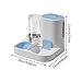 IEUDNS Automatic Pet Feeder Waterer, Cat Feeder, Dog Bowl, Removable Portable Water Dispenser, Blue