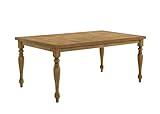 Huntington 72' Transitional Rectangle Dining Table with Spindle-Style Legs and Natural Wood Grain Finish, Perfect for Kitchen or Dining Room, Durable Wood Furniture, Antique Natural Oak