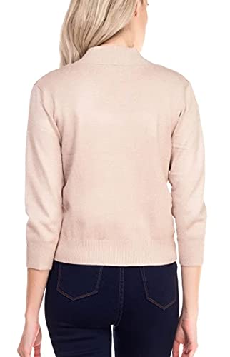 Image of Bolero Cropped Cardigans Shrugs for Women - 3 /4 Sleeve Open Front Cover up for Dresses
