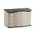 Rubbermaid Small Horizontal Resin Outdoor Storage Shed With Floor (4.5 x 3 Ft) Weather Resistant, Beige/Brown, Organization for Home/Backyard/Pool Chemicals/Toys/Garden Tools/Porch/Patio Cushions
